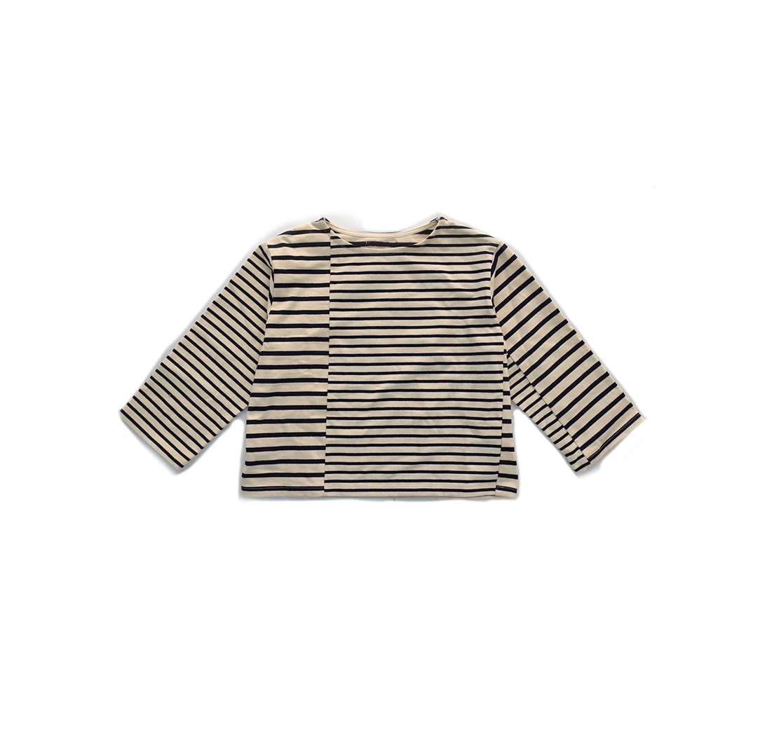 Crazy Mix Border Tee　*fleece-lined*