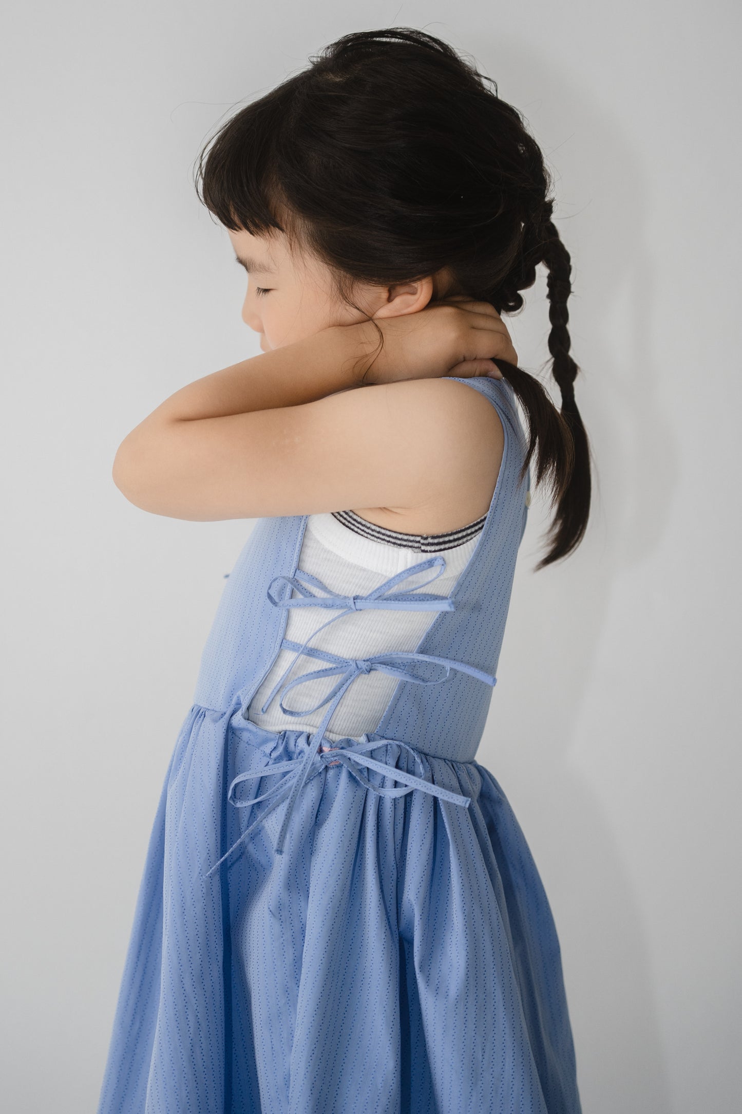 Bluebird Bloom Lace-up Dress