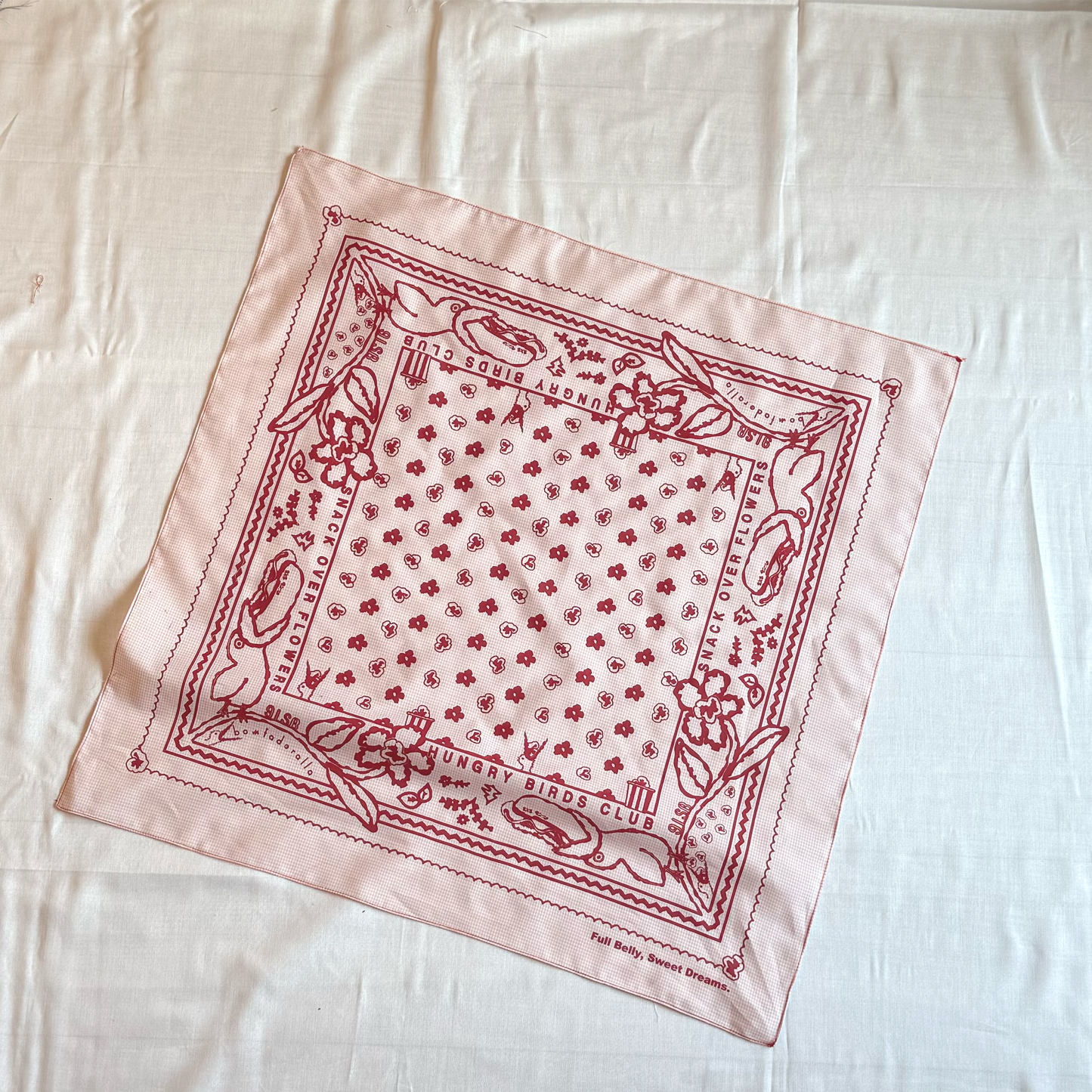 HUNGRY BIRDS CLUB Bandana Scarf 　C/T