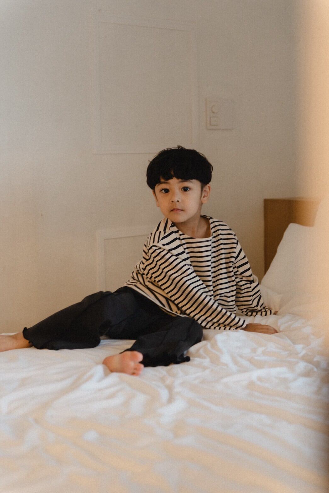 Crazy Mix Border Tee　*fleece-lined*